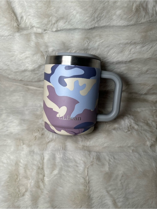 L.L. Bean Other - L.L. Bean Purple, Navy & Cream Camo Travel Mug